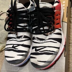 Zebra Print Nike Sneakers with Black Laces